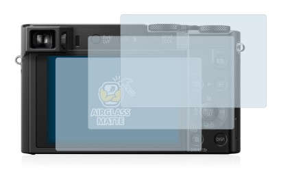 Abbildung des Geräts Panasonic Lumix DMC-TZ101 mit einer Vielzahl des Displayschutzes.