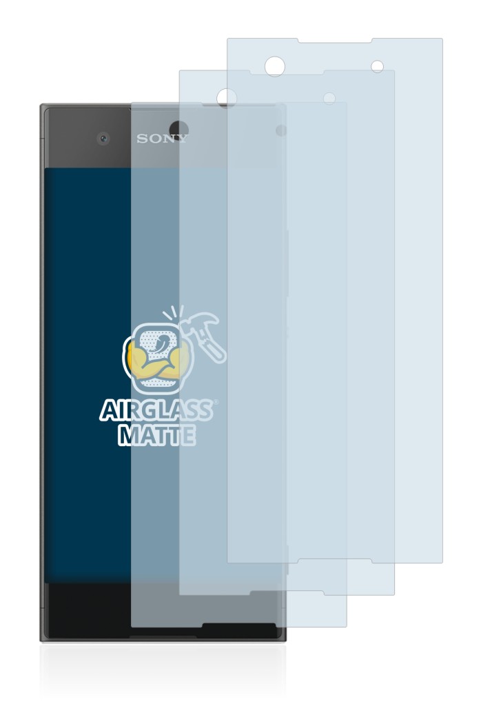 Immagine del dispositivo Sony Xperia XA1 con un'ampia varietà di protezioni per lo schermo.