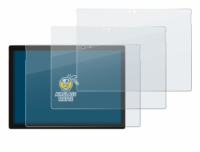 Immagine del dispositivo Microsoft Surface Pro 5 2017 con un'ampia varietà di protezioni per lo schermo.