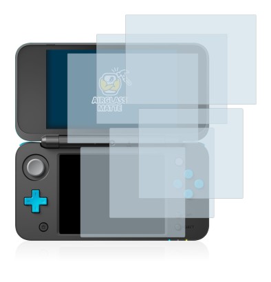 Image de l'appareil Nintendo 2DS XL avec une grande variété de protections d'écran.