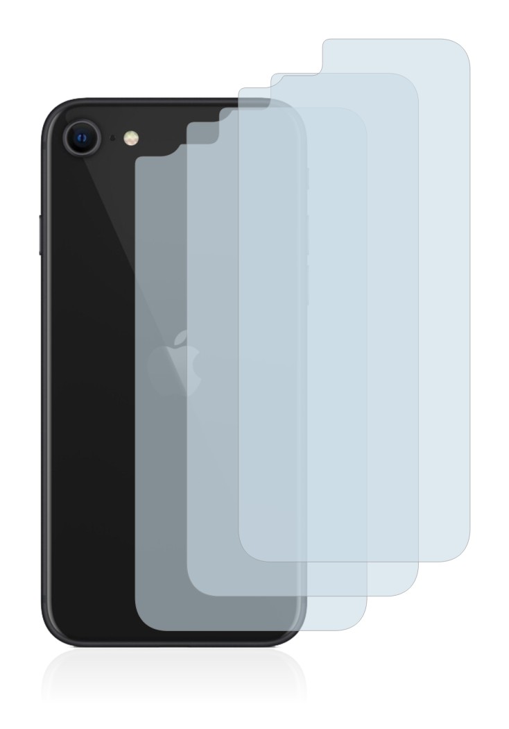 Imagen del dispositivo Apple iPhone SE 2 2020 (Trasera) con una amplia variedad de protectores de pantalla.