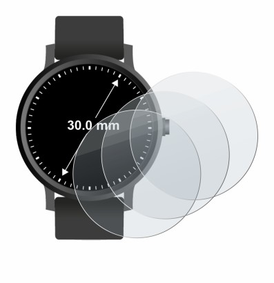 Imagen del dispositivo Circular Displays (ø: 30 mm) con una amplia variedad de protectores de pantalla.