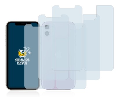 Image of the device Apple iPhone 11 (Front+Back) with a wide variety of screen protectors.