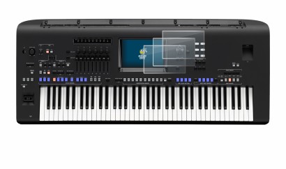 Immagine del dispositivo Yamaha Genos con un'ampia varietà di protezioni per lo schermo.