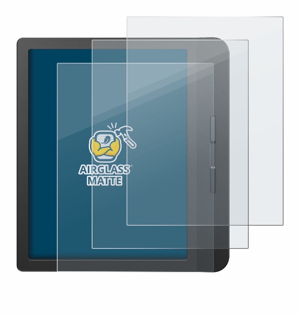 Image de l'appareil Tolino Vision 5 avec une grande variété de protections d'écran.