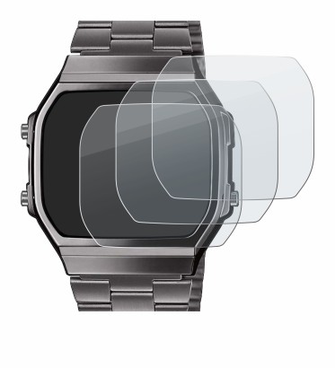 Immagine del dispositivo Casio A168WEGG-1BEF con un'ampia varietà di protezioni per lo schermo.