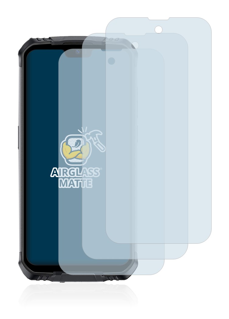 Abbildung des Geräts Doogee S59 Pro mit einer Vielzahl des Displayschutzes.