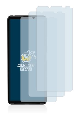 Abbildung des Geräts Sony Xperia 10 III mit einer Vielzahl des Displayschutzes.