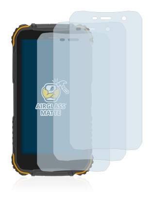 Immagine del dispositivo Doogee S35 con un'ampia varietà di protezioni per lo schermo.