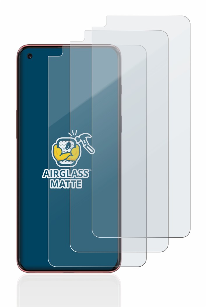 Image de l'appareil OnePlus Nord 2 5G avec une grande variété de protections d'écran.