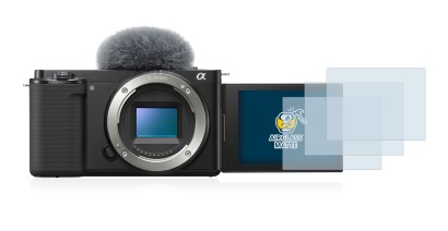 Image of the device Sony Alpha ZV-E10 with a wide variety of screen protectors.