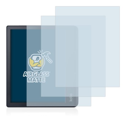 Immagine del dispositivo Kobo Sage con un'ampia varietà di protezioni per lo schermo.