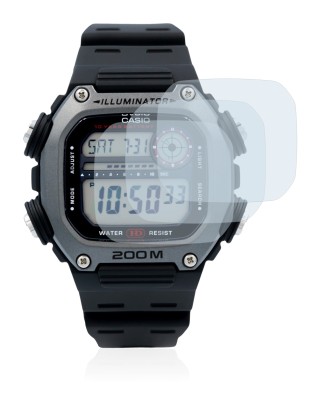 Immagine del dispositivo Casio DW-291H con un'ampia varietà di protezioni per lo schermo.