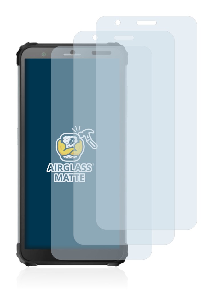 Abbildung des Geräts Blackview BV6600 Pro mit einer Vielzahl des Displayschutzes.