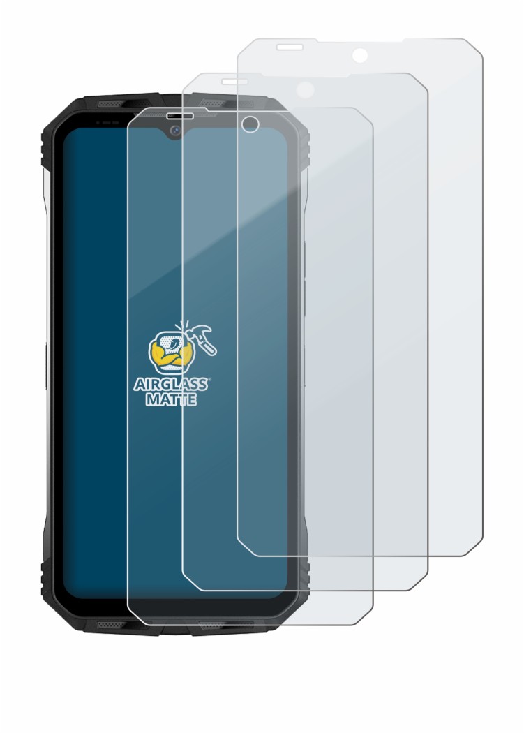 Imagen del dispositivo Doogee S100 con una amplia variedad de protectores de pantalla.