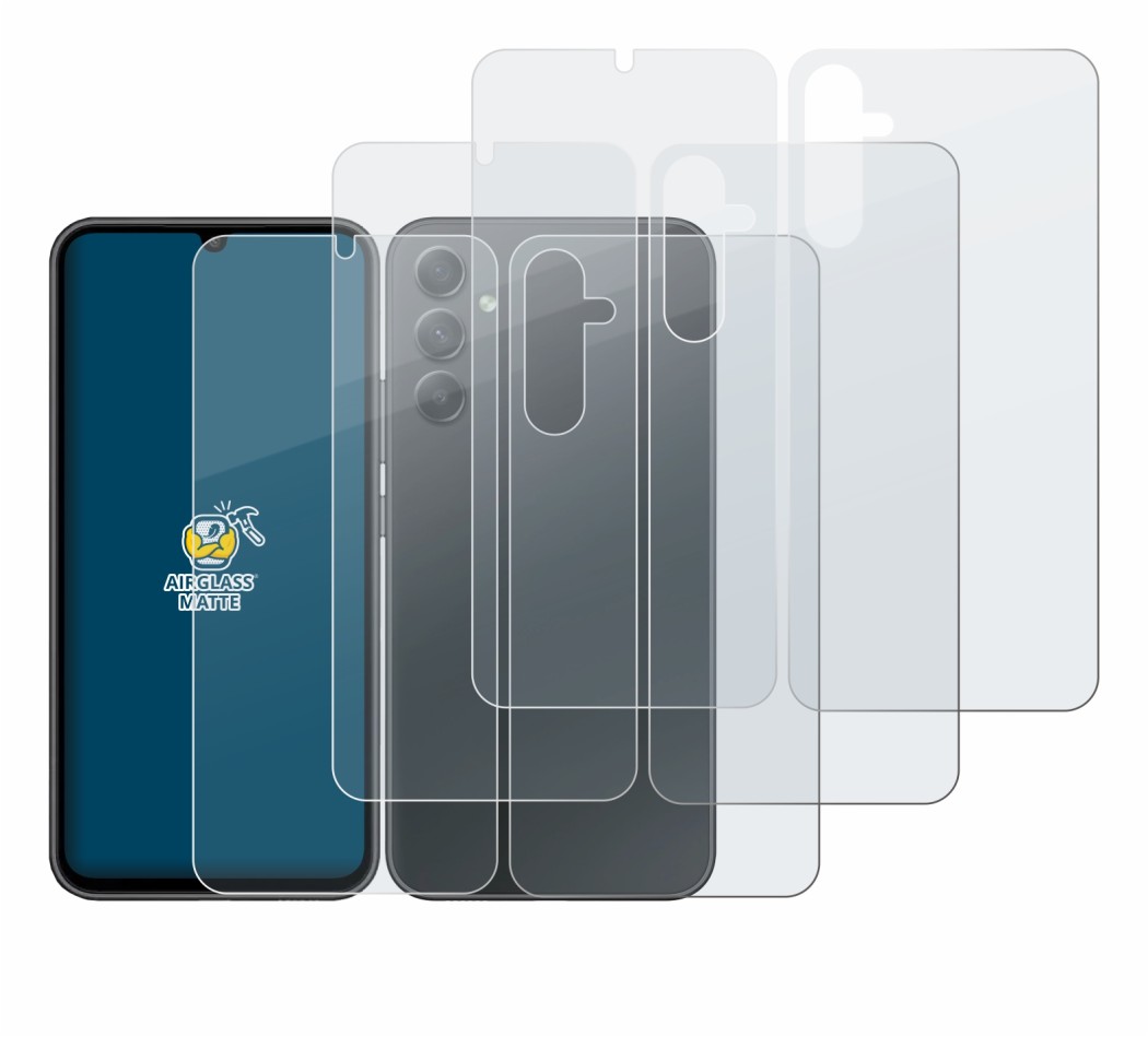 Image of the device Samsung Galaxy A34 5G (Front+Back) with a wide variety of screen protectors.