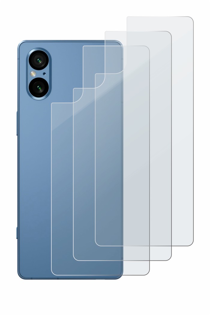 Imagen del dispositivo Sony Xperia 5 V (Trasero) con una amplia variedad de protectores de pantalla.