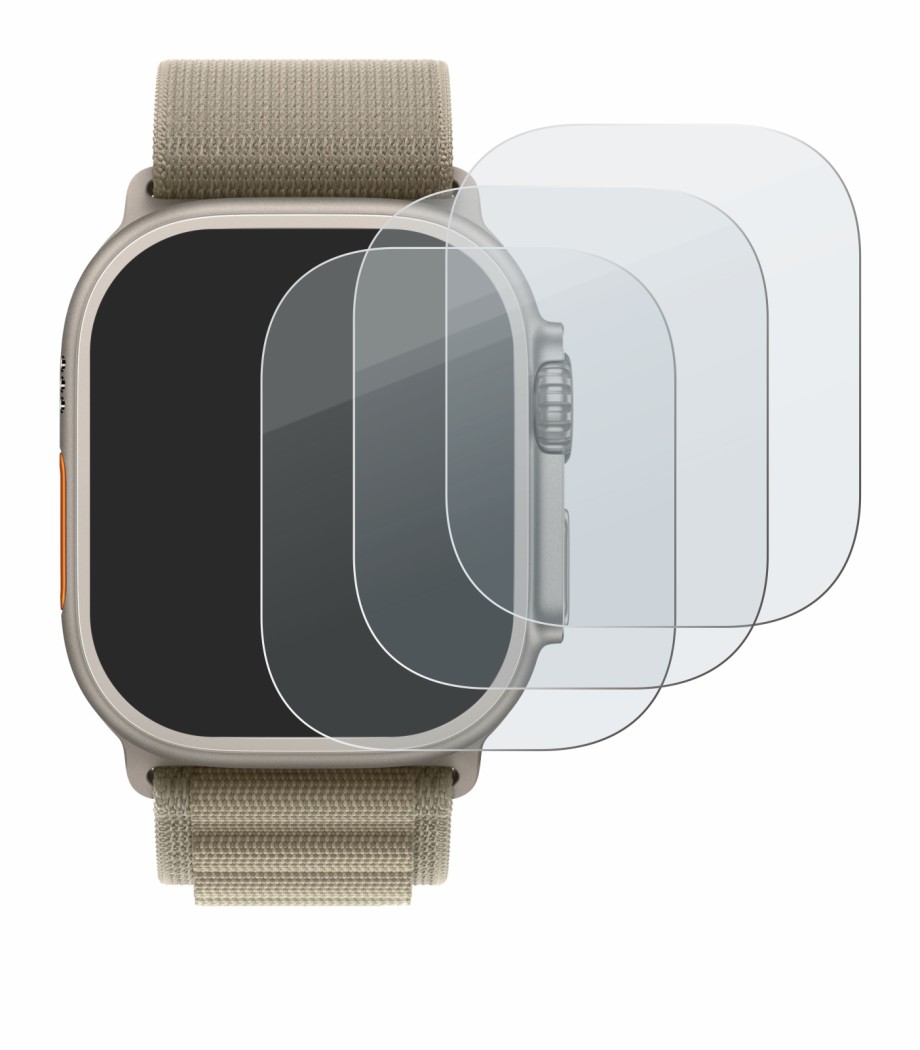 Imagen del dispositivo Apple Watch Ultra 2 (49 mm) con una amplia variedad de protectores de pantalla.
