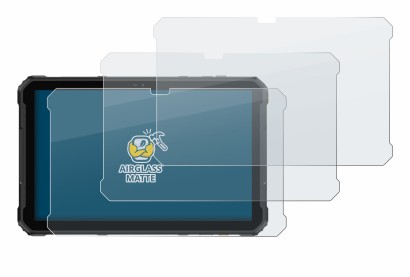 Image of the device Ulefone Armor Pad 2 with a wide variety of screen protectors.