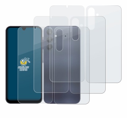 Image de l'appareil Samsung Galaxy A25 5G (Avant+Arrière) avec une grande variété de protections d'écran.