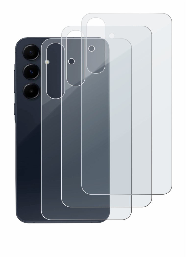 Imagen del dispositivo Samsung Galaxy A55 5G (Trasero) con una amplia variedad de protectores de pantalla.