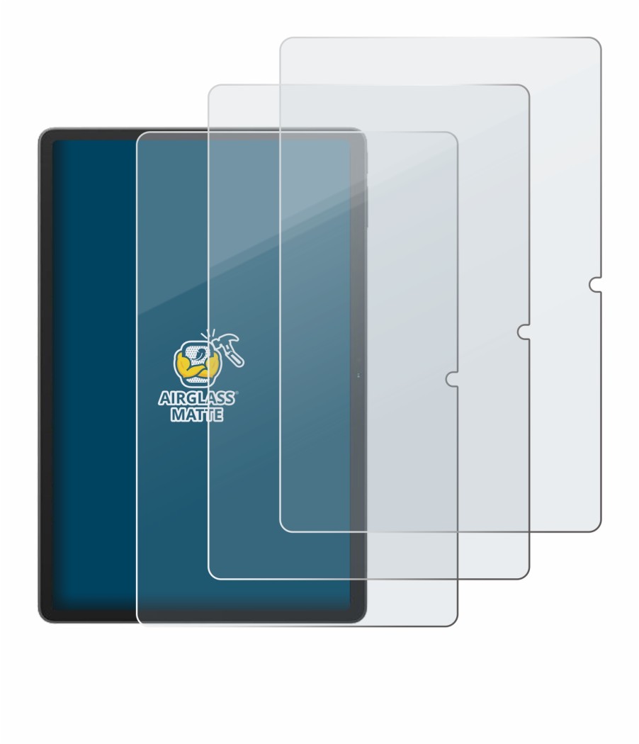 Abbildung des Geräts Blackview Tab 16 Pro mit einer Vielzahl des Displayschutzes.