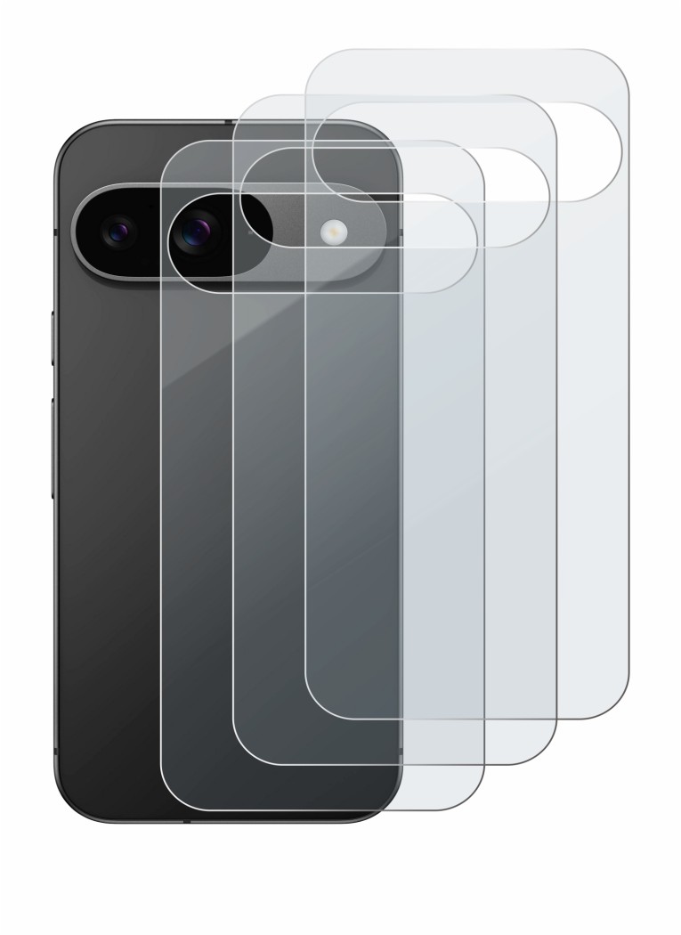 Image de l'appareil Google Pixel 9 (Arrière) avec une grande variété de protections d'écran.
