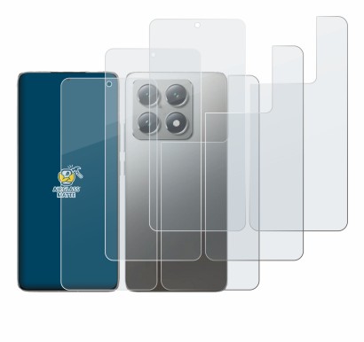 Image de l'appareil Xiaomi 14T Pro (Avant+Arrière) avec une grande variété de protections d'écran.