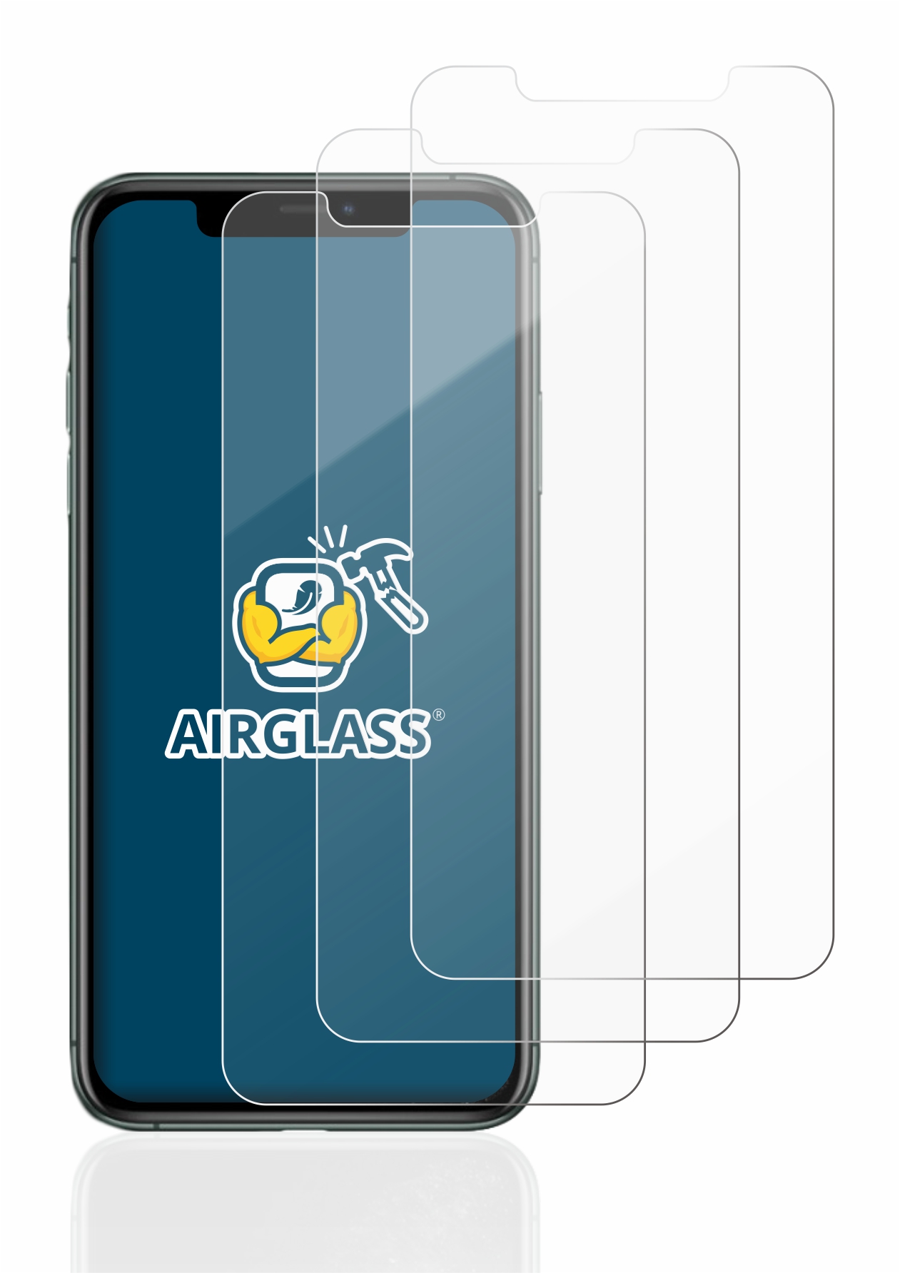 Schutz Glas Panzer Folie für Apple iPhone 11 12 13 14 15 16 Pro Max - Zdjęcie 7 z 15