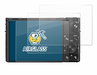 Abbildung des Geräts Sony Cyber-Shot DSC-RX100 VII mit einer Vielzahl des Displayschutzes.