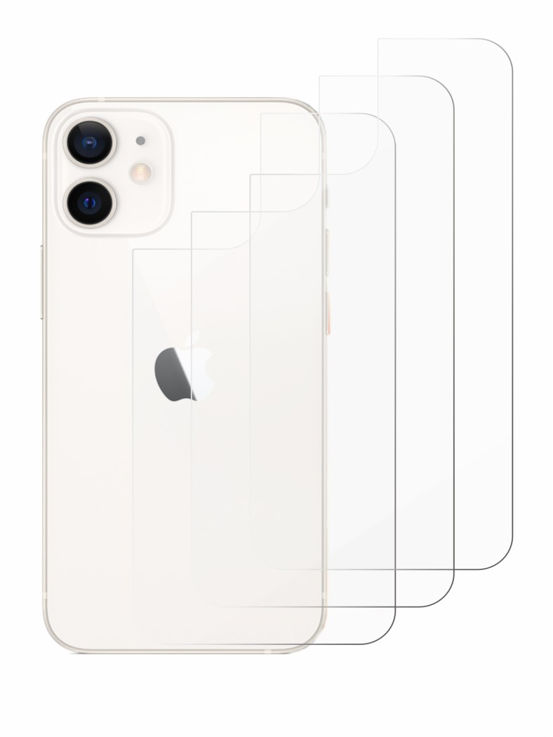 Imagen del dispositivo Apple iPhone 12 mini (Trasero) con una amplia variedad de protectores de pantalla.