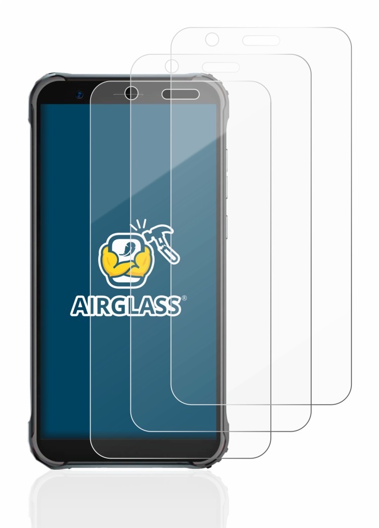 Image de l'appareil Blackview BV4900 Pro avec une grande variété de protections d'écran.