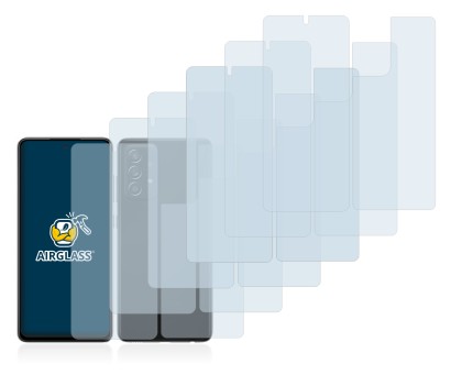 Image de l'appareil Samsung Galaxy A52s 5G (Avant+Arrière) avec une grande variété de protections d'écran.