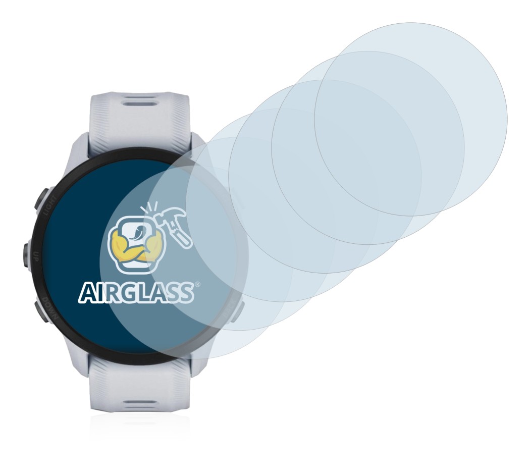 Image of the device Garmin Forerunner 955 Solar with a wide variety of screen protectors.