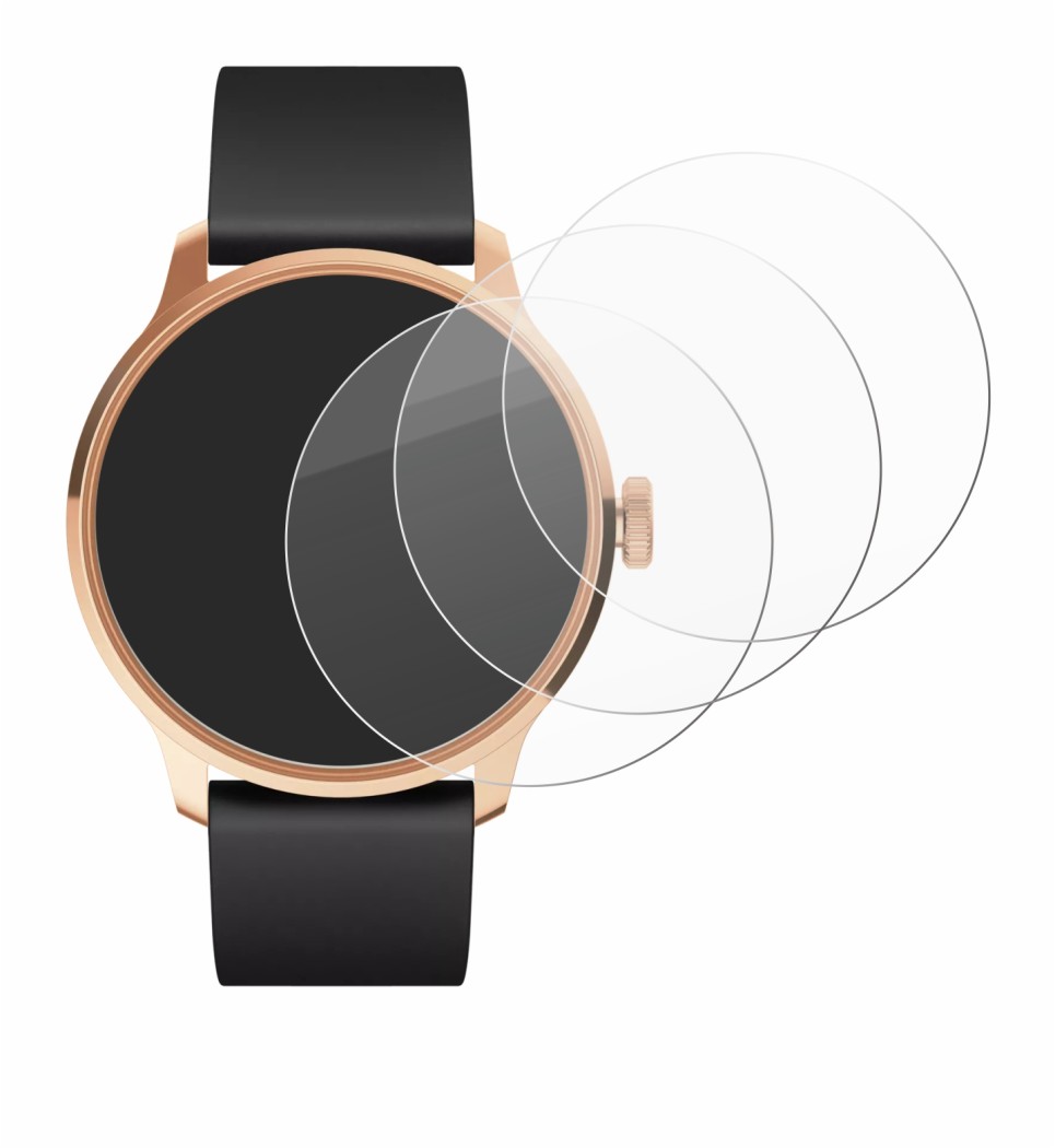 Image de l'appareil Withings ScanWatch Light avec une grande variété de protections d'écran.