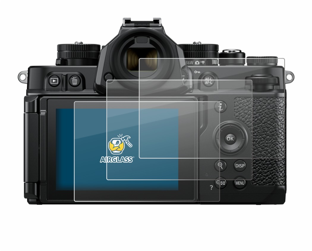 Image of the device Nikon Z F with a wide variety of screen protectors.