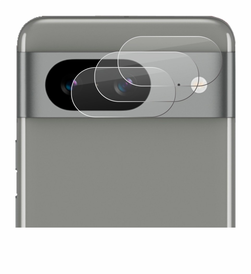 Image of the device Google Pixel 8 (ONLY Camera Lens) with a wide variety of screen protectors.