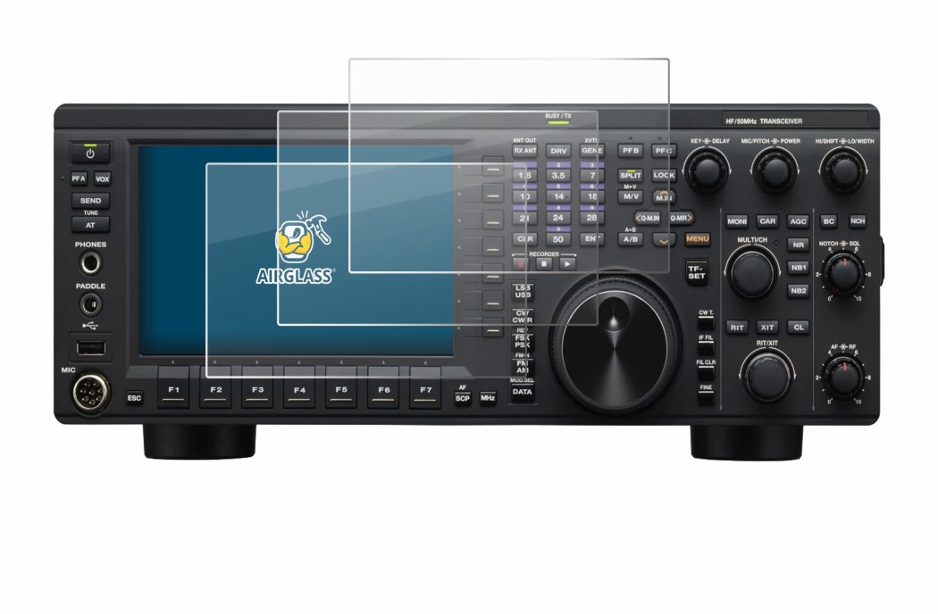 Image de l'appareil Kenwood TS-890S avec une grande variété de protections d'écran.