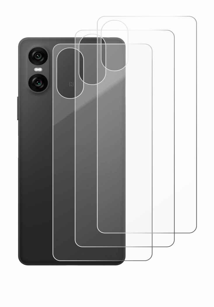 Image de l'appareil Sony Xperia 10 VI (Arrière) avec une grande variété de protections d'écran.