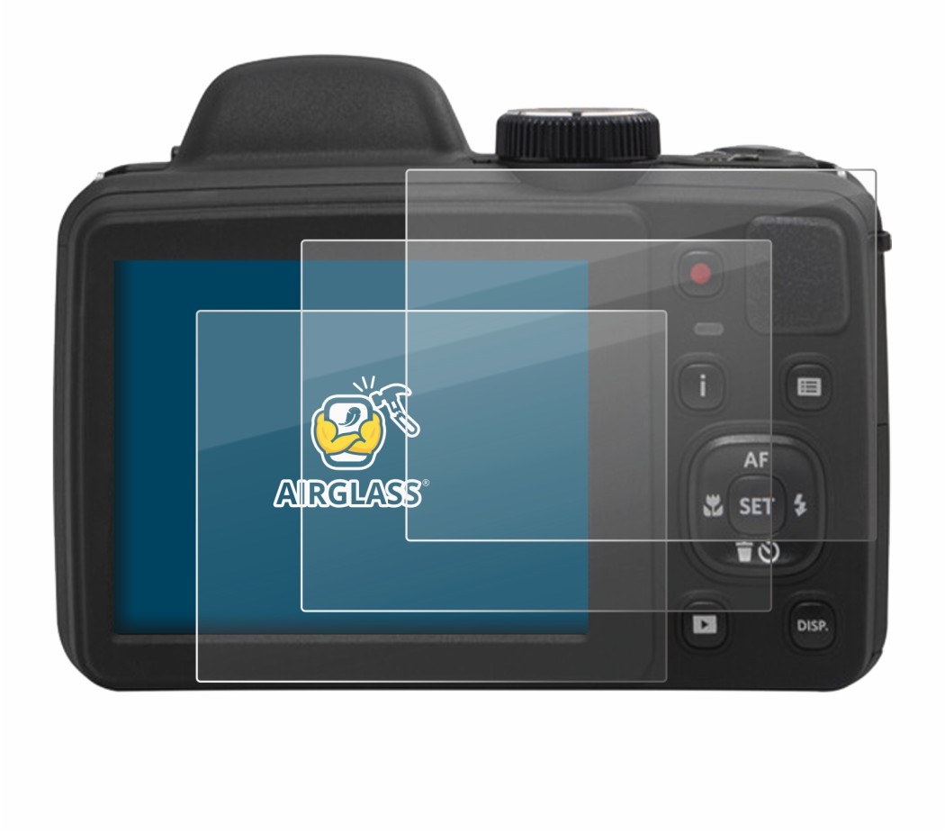 Image of the device Kodak Pixpro AZ405 with a wide variety of screen protectors.