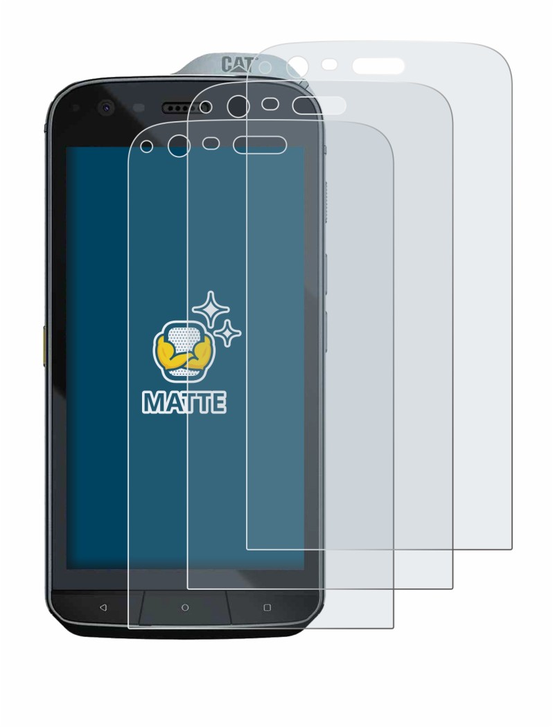 Abbildung des Geräts Caterpillar Cat S61 mit einer Vielzahl des Displayschutzes.