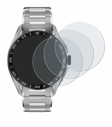 Image de l'appareil TAG Heuer Connected Calibre E4 (45 mm) avec une grande variété de protections d'écran.