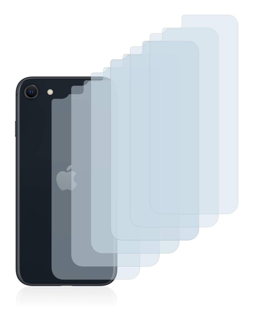 Immagine del dispositivo Apple iPhone SE 3 2022 (Posteriore) con un'ampia varietà di protezioni per lo schermo.