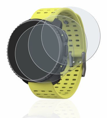 Image de l'appareil Suunto Vertical avec une grande variété de protections d'écran.