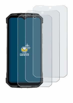 Image of the device Doogee S110 with a wide variety of screen protectors.