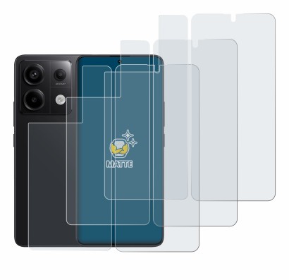 Image of the device Xiaomi Redmi Note 13 Pro 5G (Front+Back) with a wide variety of screen protectors.
