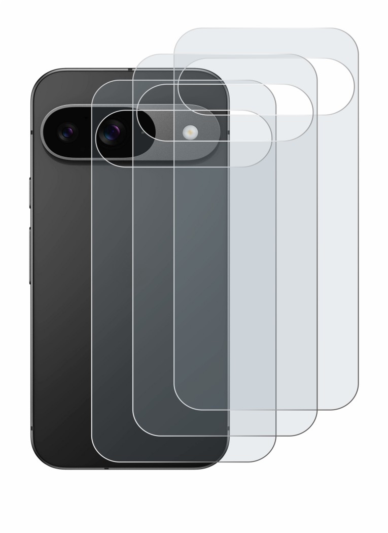 Image of the device Google Pixel 9 (Back) with a wide variety of screen protectors.