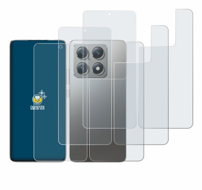 Image de l'appareil Xiaomi 14T Pro (Avant+Arrière) avec une grande variété de protections d'écran.