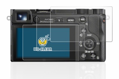 Immagine del dispositivo Sony Alpha 6000 con un'ampia varietà di protezioni per lo schermo.