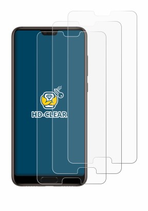 Image of the device Huawei P20 with a wide variety of screen protectors.